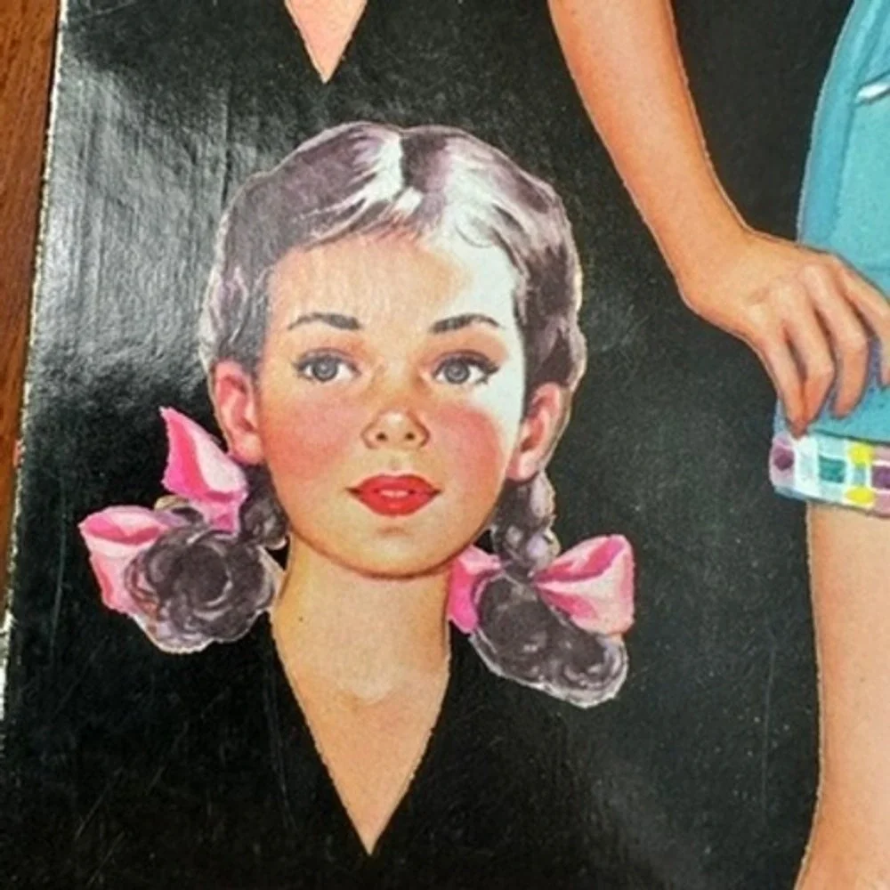 Lowell Vintage 7-in-1 Paper Doll Changeable Faces Costumes Retro Toy Boxed Set